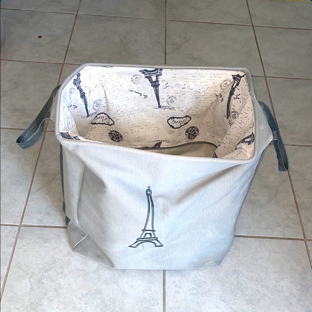 Paris Eiffel Tower Canvas Storage Bin
